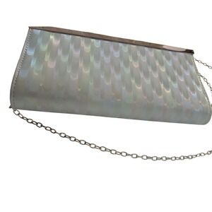 Shoulder Bag With Removable 21.5' 9X4.5X2 Silver Thin Chain (Clutch) NWT #1207‎